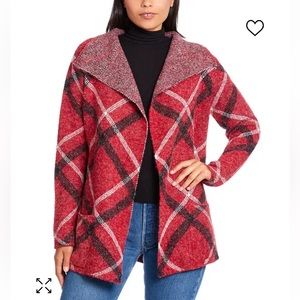 Joseph A. Women's Shorter Drape Lapel Coatigan Sweater Cardigan Size Small